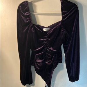 Elegant Purple Velvet Top by